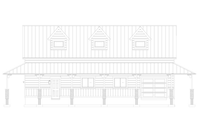 Home Plan - Exterior - Other Elevation 1 for Barndominium House Plan #1060-232, 1 bath