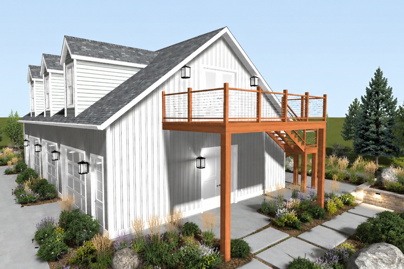 House Blueprint - Exterior - Other Elevation 1 for Traditional House Plan #1060-490, 0 bath