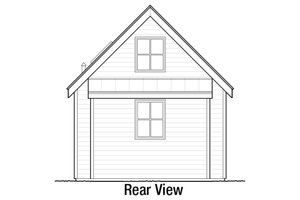 Exterior - Rear Elevation for Cottage House Plan #915-16 - 2 bed, 1 bath