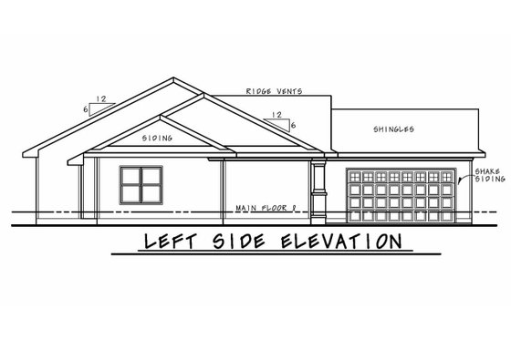 Exterior - Other Elevation for Craftsman House Plan #20-2334 - 3 bed, 2.5 bath