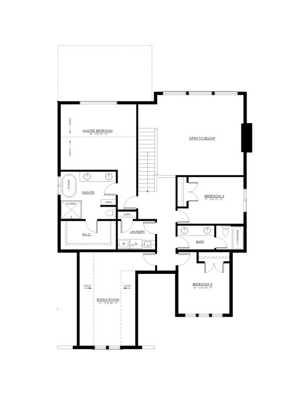 Architectural House Design - Farmhouse Floor Plan - Upper Floor Plan #1114-67
