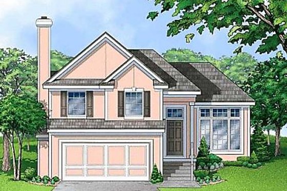 Exterior - Front Elevation for Traditional House Plan #67-142 - 3 bed, 2 bath