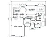 European Style House Plan - 4 Beds 3.5 Baths 2728 Sq/Ft Plan #67-412 