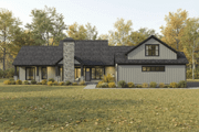 Farmhouse Style House Plan - 3 Beds 3.5 Baths 2692 Sq/Ft Plan #923-458 Exterior 