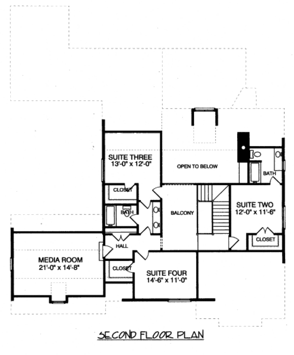 Cottage Floor Plan - Upper Floor Plan #413-798
