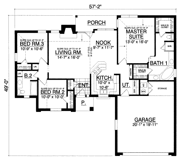 Traditional Floor Plan - Main Floor Plan #40-405