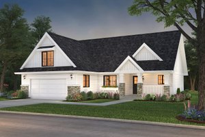 Farmhouse Exterior - Front Elevation Plan #18-1054