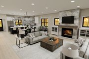 Farmhouse Style House Plan - 3 Beds 2.5 Baths 1621 Sq/Ft Plan #51-1386 