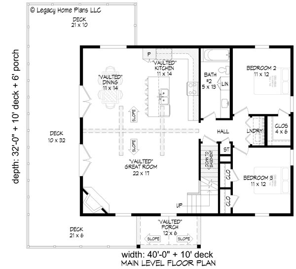 Country Floor Plan - Main Floor Plan #932-695