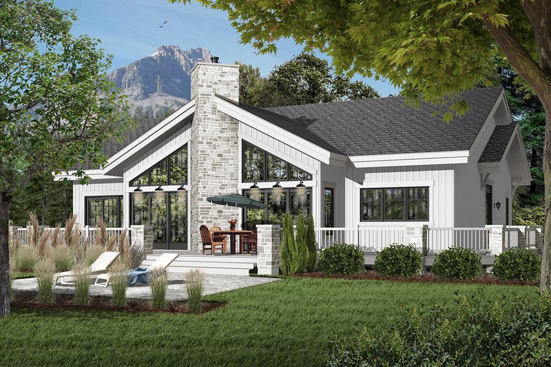 Home Plan - Contemporary Exterior - Front Elevation Plan #23-2263