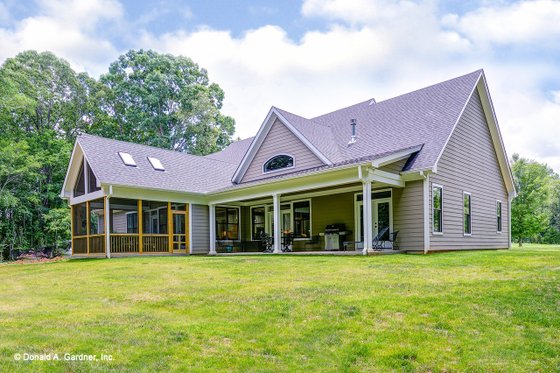 Exterior - Rear Elevation for Craftsman House Plan #929-7 - 4 bed, 3 bath
