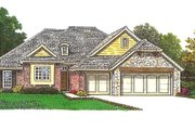 European Style House Plan - 3 Beds 2 Baths 1862 Sq/Ft Plan #310-970 