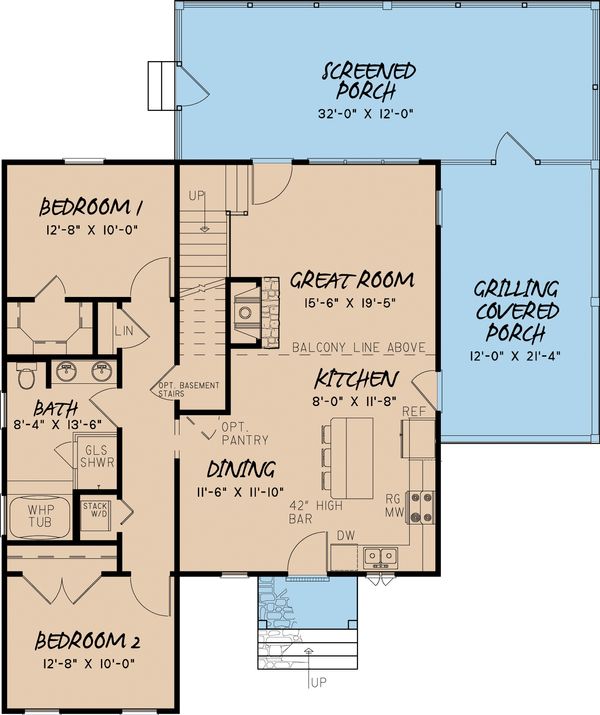 House Design - Craftsman Floor Plan - Main Floor Plan #923-13