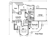 Traditional Style House Plan - 4 Beds 3.5 Baths 2563 Sq/Ft Plan #312-300 