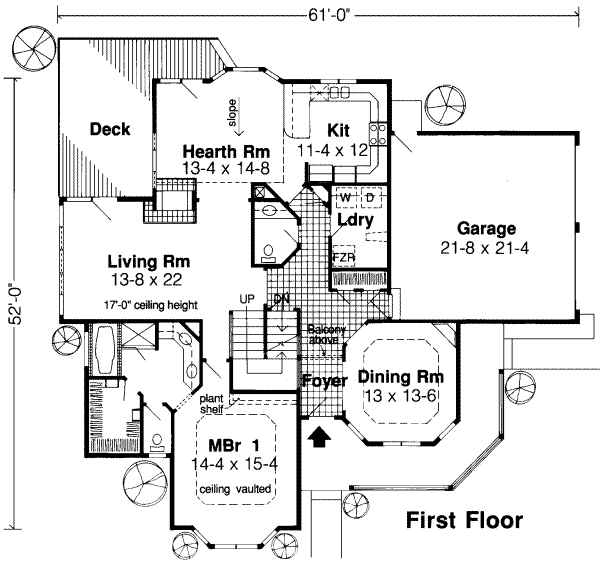 Traditional Floor Plan - Main Floor Plan #312-300
