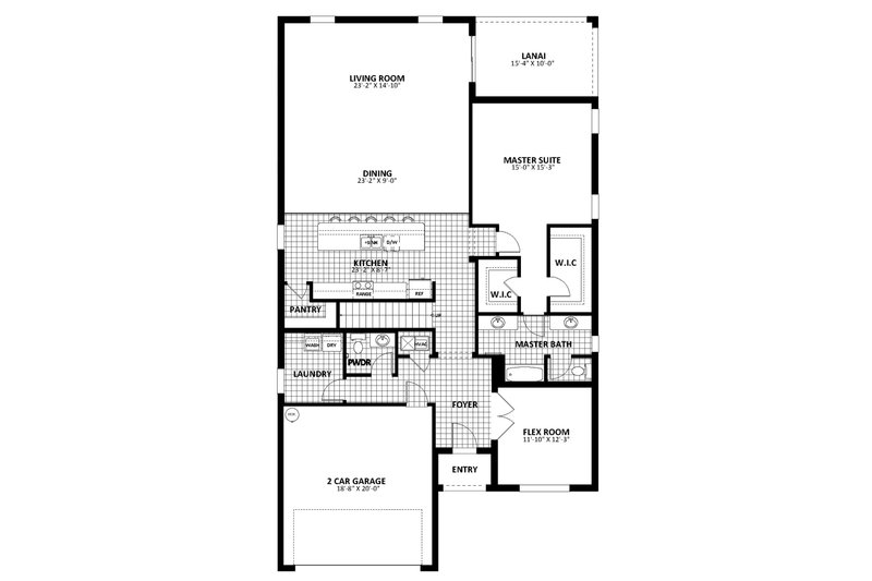House Blueprint - Floor Plan - Main Floor for Traditional House Plan #1058-260 - 3 bed, 2.5 bath