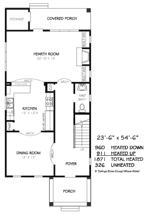 Traditional Floor Plan - Main Floor Plan #424-209