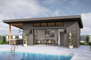 Modern Exterior - Front Elevation Plan #455-469