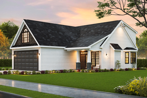 Exterior - Front Elevation 3 for Traditional House Plan #54-659 - 3 bed, 2.5 bath