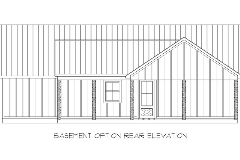Architectural House Design - Basement Rear Elevation