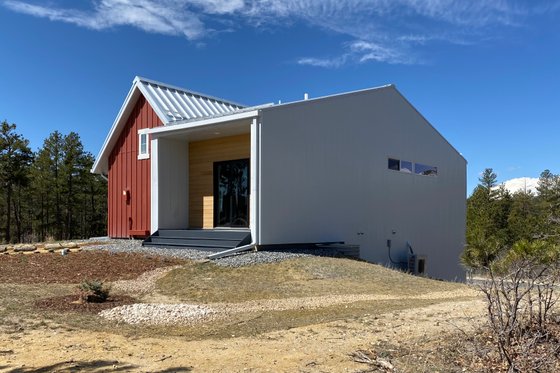 Exterior - Rear Elevation for Farmhouse House Plan #933-10 - 2 bed, 2 bath