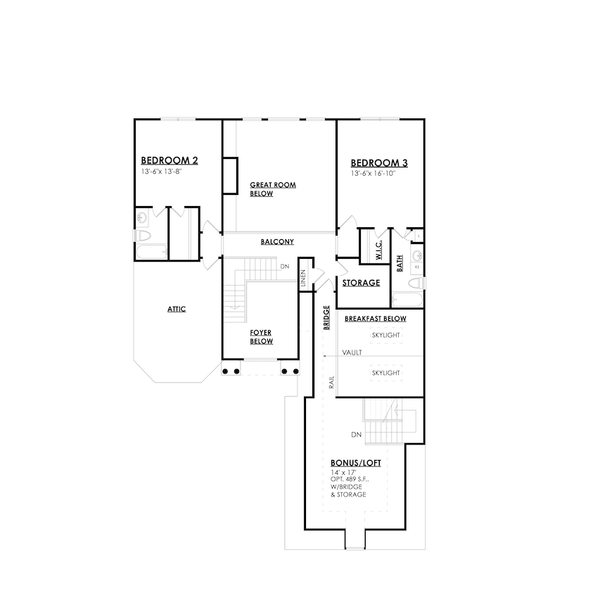 Dream House Plan - Southern Floor Plan - Upper Floor Plan #30-369