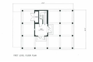 Floor Plan - Lower Floor for Beach House Plan #443-7 - 4 bed, 3 bath
