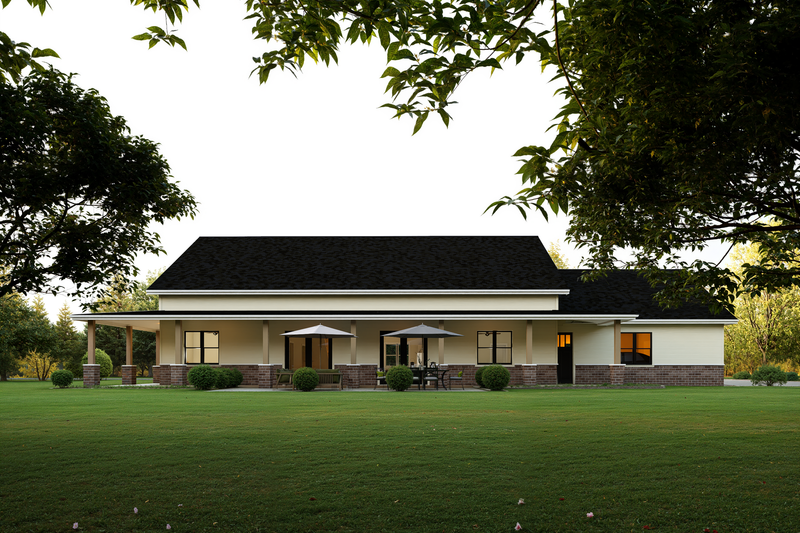 House Plan Design - Exterior - Rear Elevation for Farmhouse House Plan #1112-18 - 3 bed, 4 bath