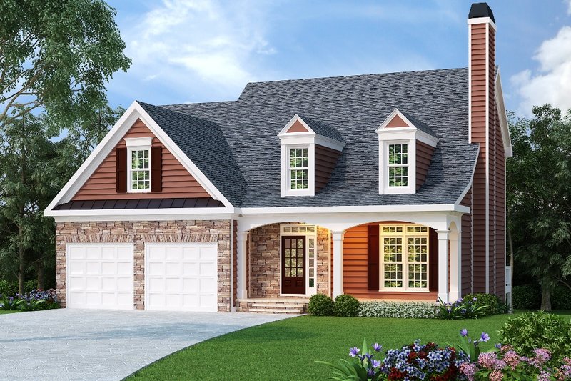 Architectural House Design - Country Exterior - Front Elevation Plan #419-121