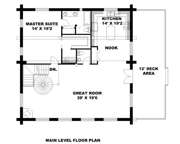 Log Floor Plan - Main Floor Plan #117-1059