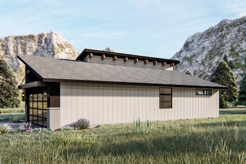 House Design - Exterior - Other Elevation 1 for Modern House Plan #455-296 - 3 bed, 2 bath