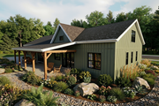 Barndominium Style House Plan - 4 Beds 3.5 Baths 2476 Sq/Ft Plan #48-1212 Exterior 