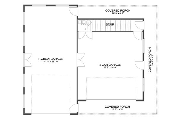 Architectural House Design - Floor Plan - Main Floor for Traditional House Plan #1060-504, 1 bath
