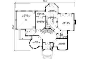 Floor Plan - Main Floor for European House Plan #138-118 - 4 bed, 2.5 bath