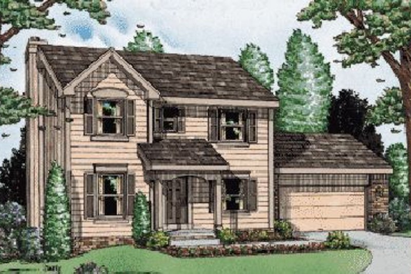House Design - Colonial Exterior - Front Elevation Plan #20-462