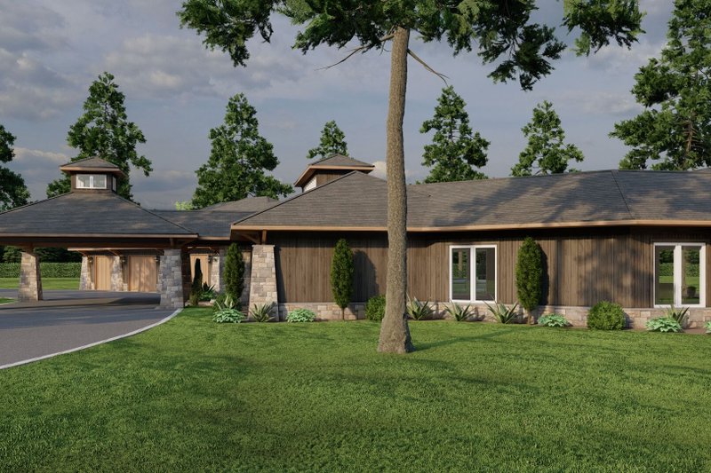Dream House Plan - Exterior - Other Elevation 1 for Contemporary House Plan #17-3390 - 4 bed, 3.5 bath