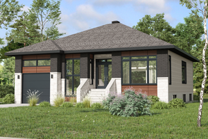 Prairie Exterior - Front Elevation Plan #25-4938