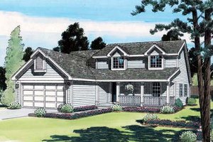 Country Exterior - Front Elevation Plan #312-546