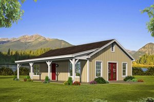 Country Exterior - Front Elevation Plan #932-200