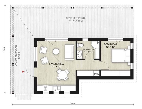Cabin Floor Plan - Main Floor Plan #924-7