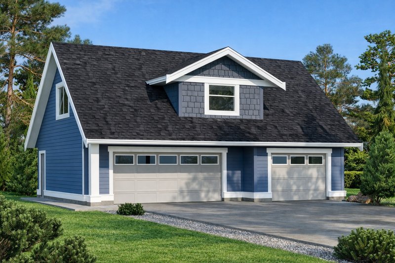 Dream House Plan - Exterior - Front Elevation 2 for Ranch House Plan #1100-136 - 1 bed, 1 bath