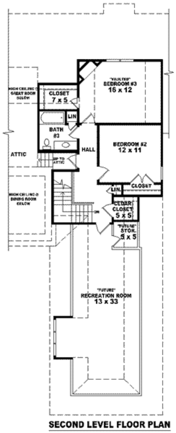 European Floor Plan - Upper Floor Plan #81-1203