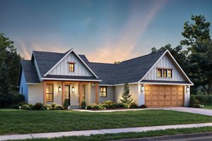 Exterior - Front Elevation 3 for Farmhouse House Plan #1074-121 - 3 bed, 2 bath