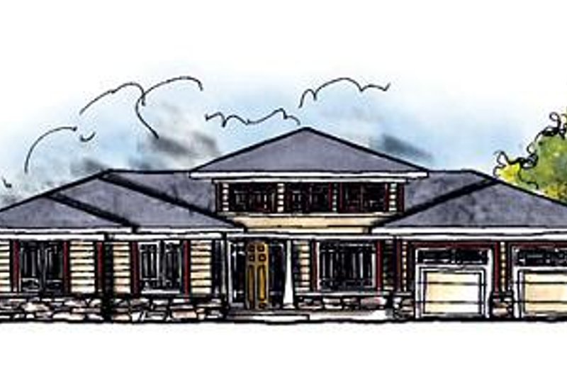 Dream House Plan - Exterior - Front Elevation Plan #70-615