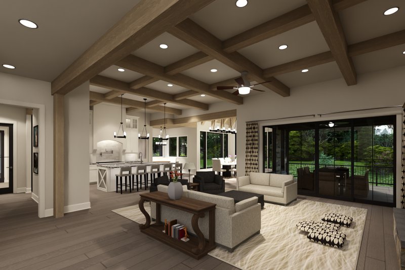 Home Plan - Interior - Family Room for Tudor House Plan #1069-37 - 2 bed, 2.5 bath