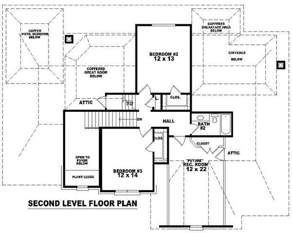 European Floor Plan - Upper Floor Plan #81-1043