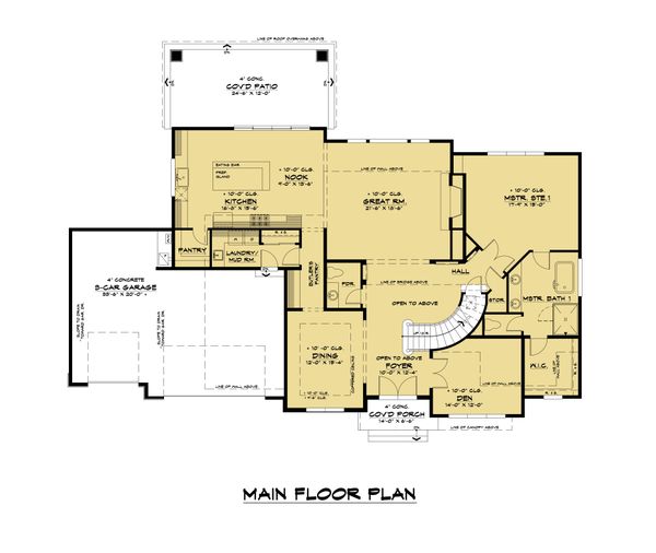 Contemporary Floor Plan - Main Floor Plan #1066-116