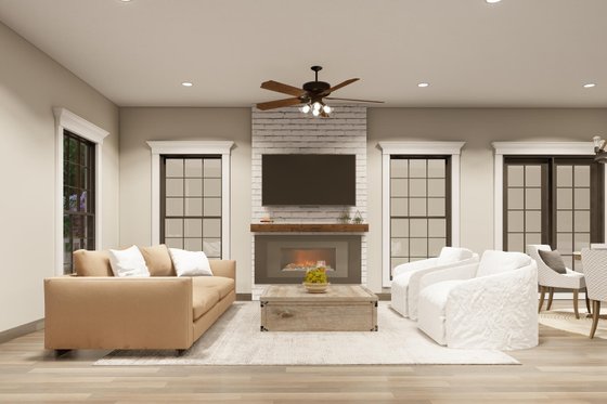Interior - Family Room for Farmhouse House Plan #923-67 - 3 bed, 3 bath