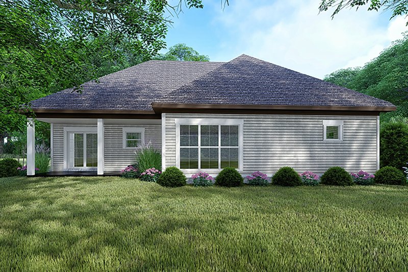 Dream House Plan - Exterior - Rear Elevation for Traditional House Plan #923-147 - 3 bed, 2 bath