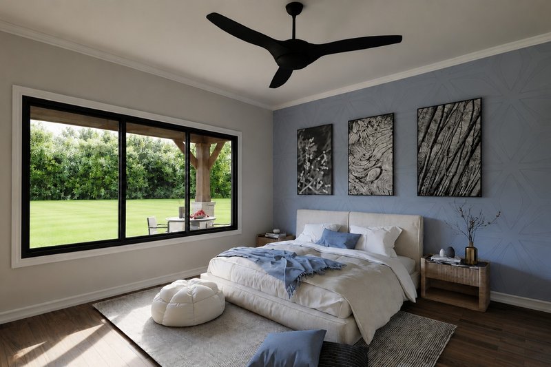 Architectural House Design - Interior - Master Bedroom for Ranch House Plan #1064-510 - 4 bed, 3 bath